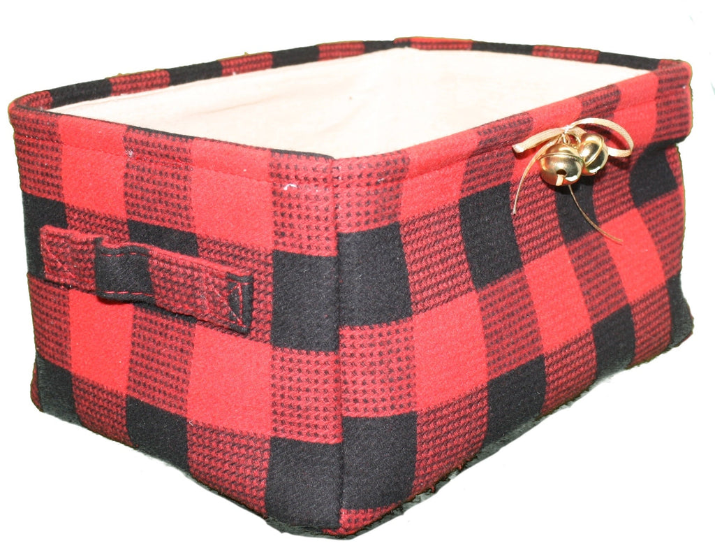 Buffalo Check Fabric Baskets -