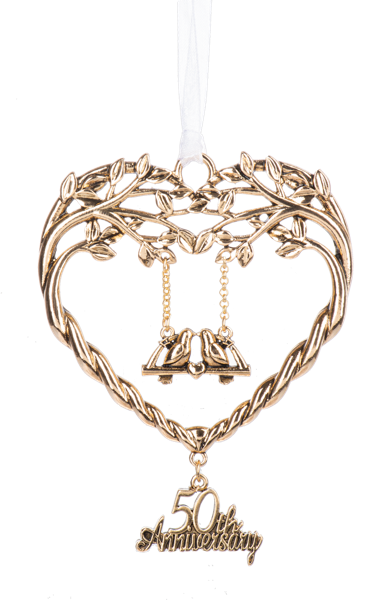 50th Anniversary Ornament - Gold