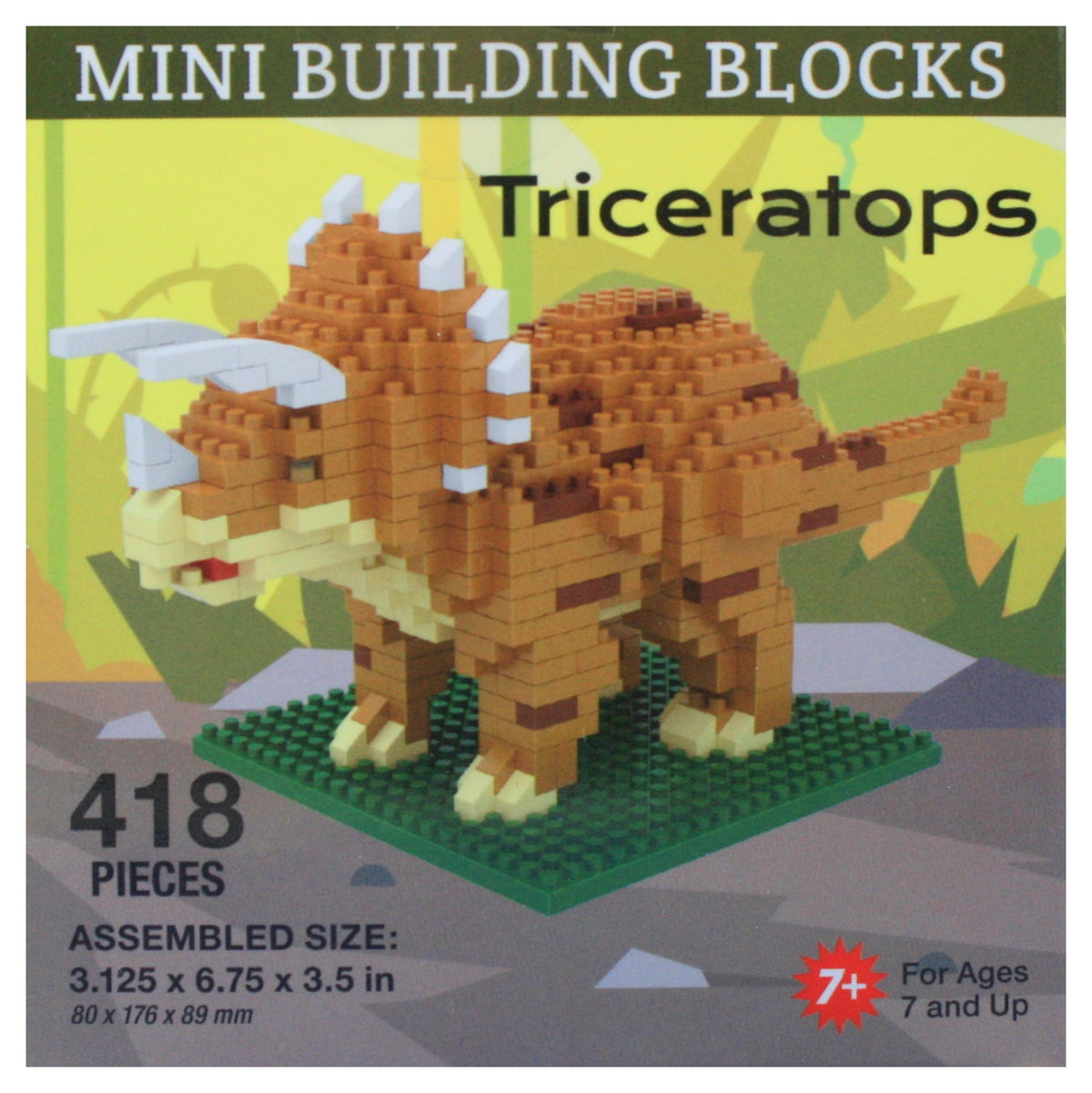 Mini Building Blocks - Triceratops