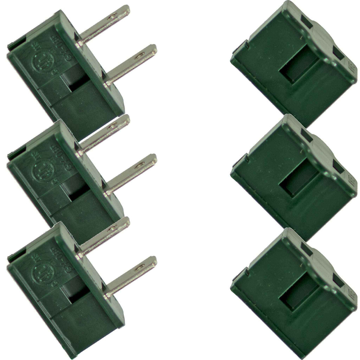 Slide-On Male & Female Zip Plugs