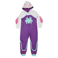 Spider Purple Pink Superhero Ghost Pajama Zip Up Jumpsuit with Hood