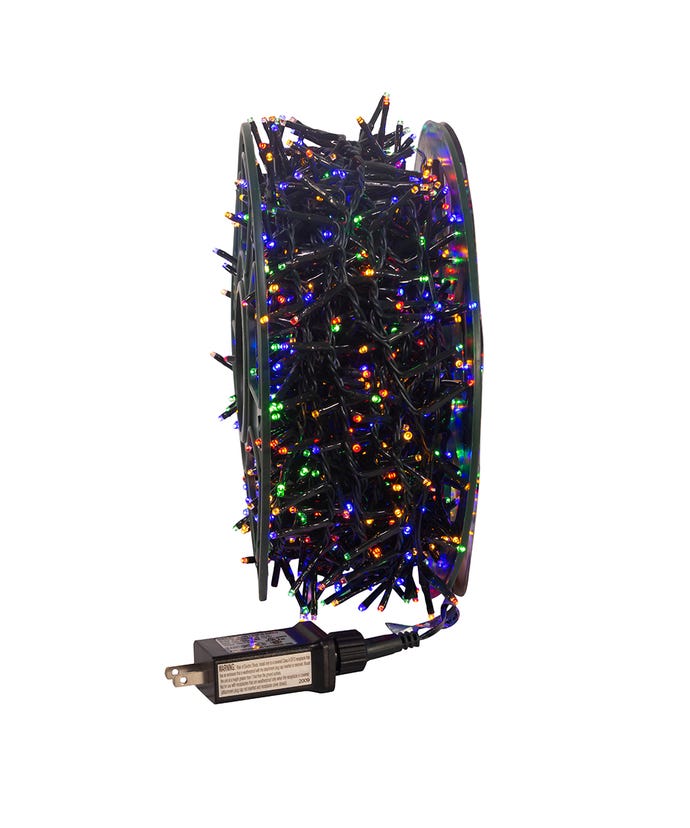 1200-Light Multicolored LED Rice Light Set - 98 Feet