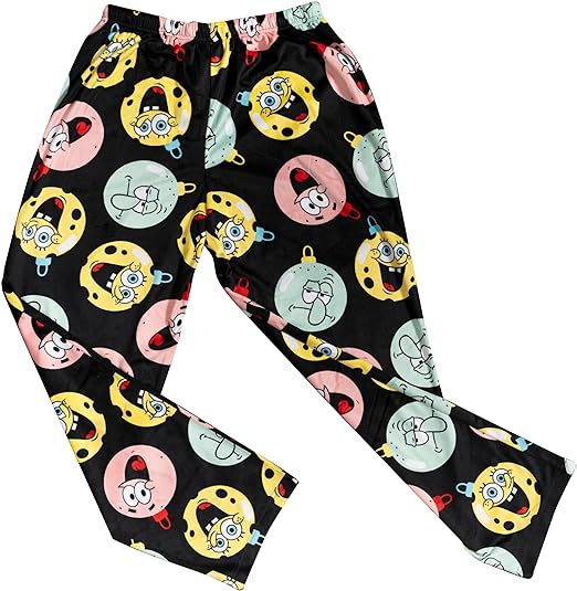 Spongebob Ornaments Balls Black Lounge Pants