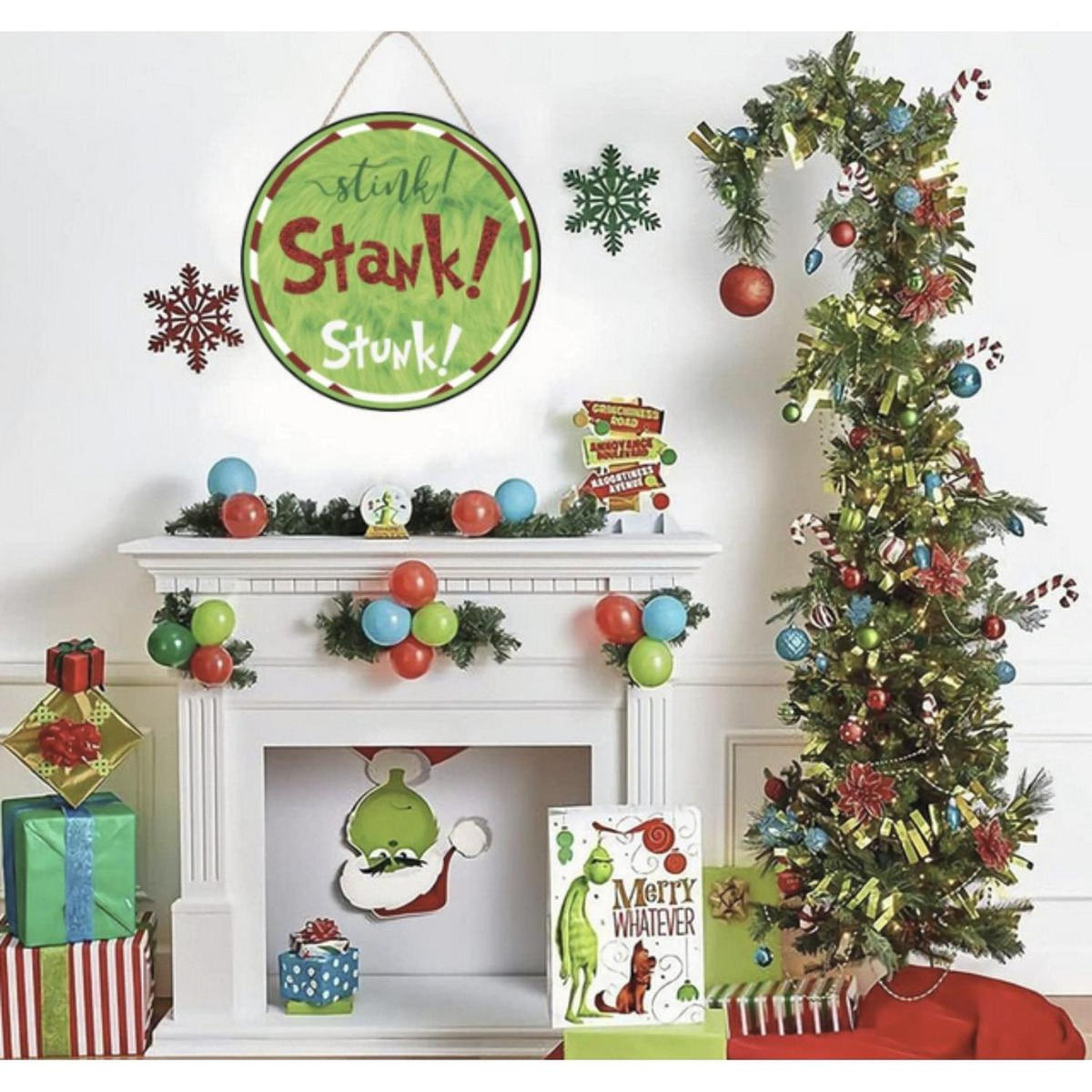 Stink Stank Stunk Christmas Sign