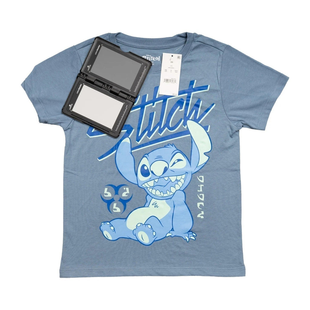 Stitch Character Chilling Boys Short Sleeve Light Blue Youth T-Shirt