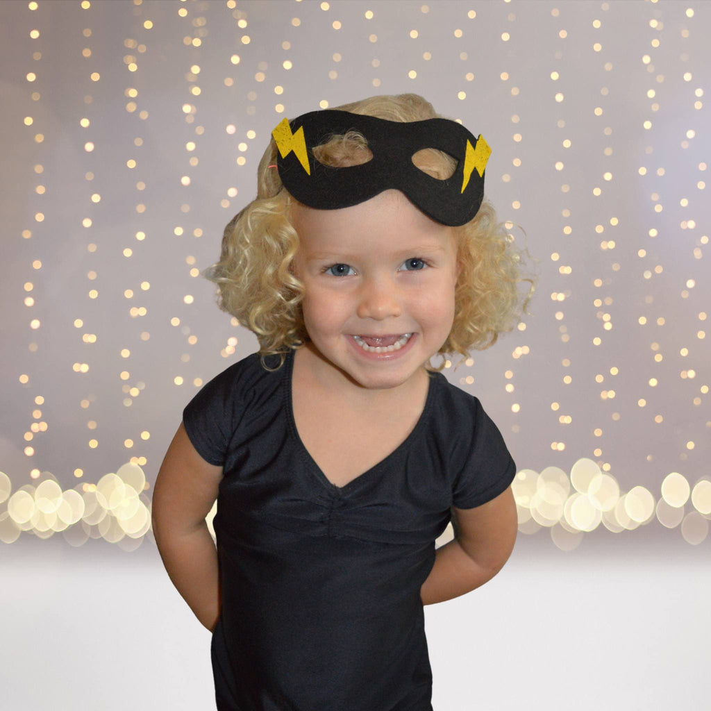 SUPER Hero Felt Costume Mask, Lightning Bolt Costume Mask
