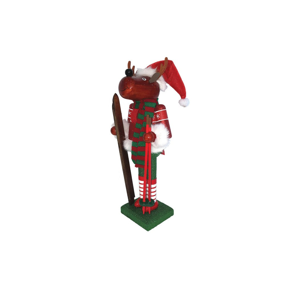 Reindeer Skier Nutcracker