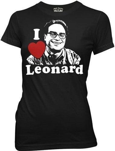 The Big Bang Theory I Heart Love Leonard Adult Unisex Gift Idea T-shirt