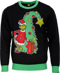 The Grinch Bend Tree with Gifts Adult Knitted Ugly Christmas Sweater