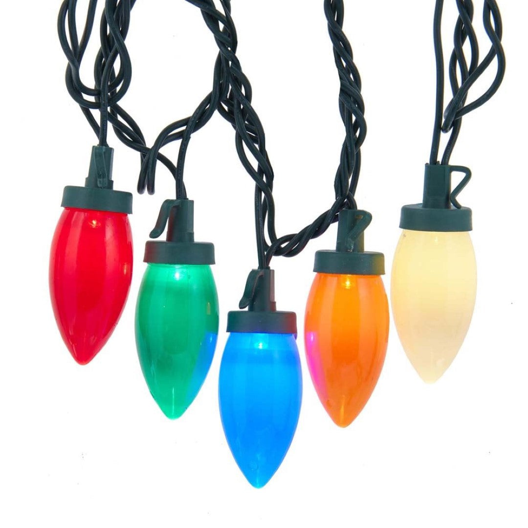25-Light Multi-Colored LED C9 Bulb Light Set