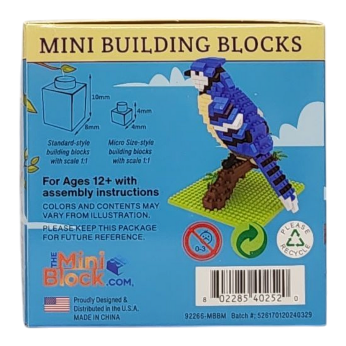 Mini Building Blocks - Blue Jay