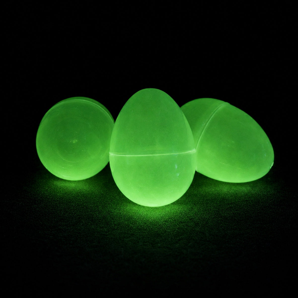 Set of 24 Glow in the Dark Easter Eggs - Large Night Prize Hunt 3.15 Inches