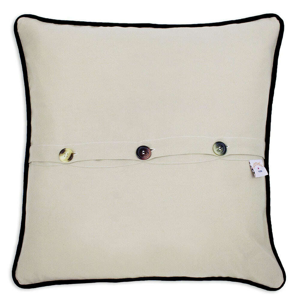 Transylvania Halloween Hand-Embroidered Pillow