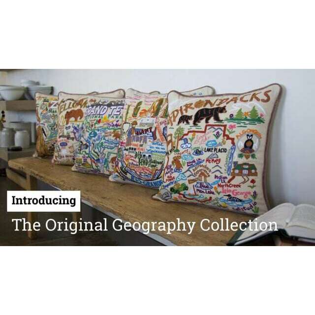 Transylvania Halloween Hand-Embroidered Pillow