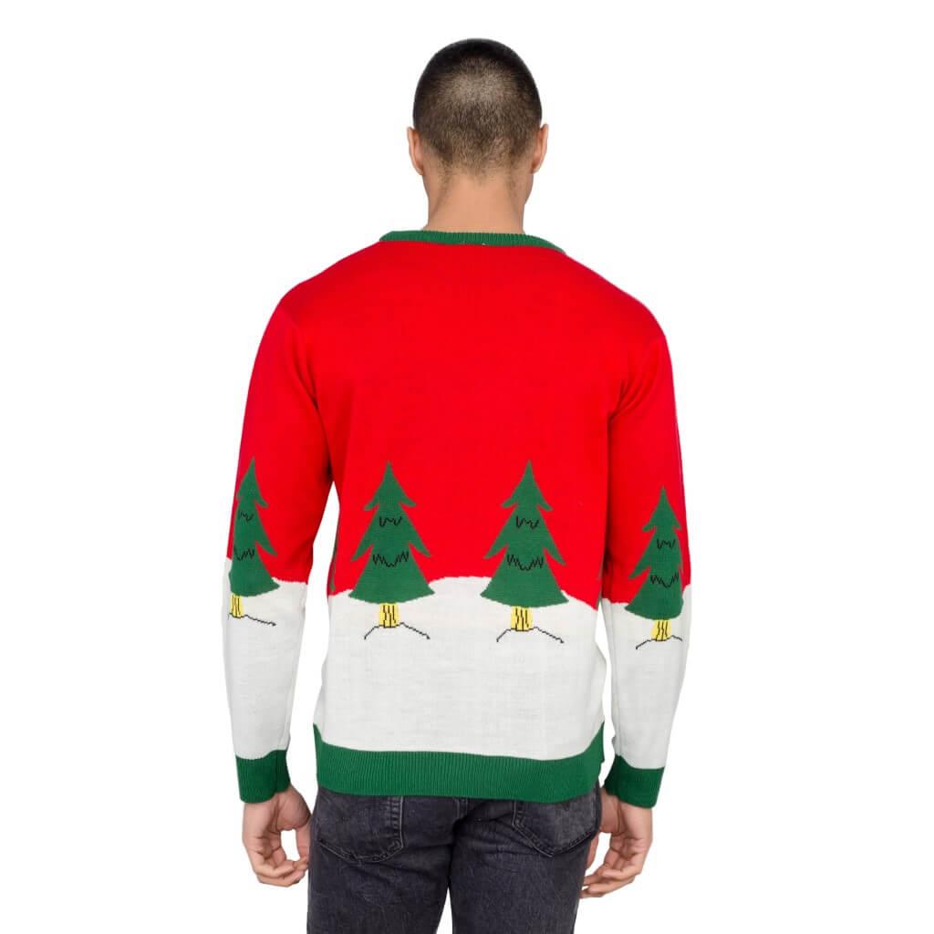 Tree Rex Light Up T-Rex Men's Ugly Christmas Sweater
