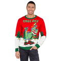 Tree Rex Light Up T-Rex Men's Ugly Christmas Sweater