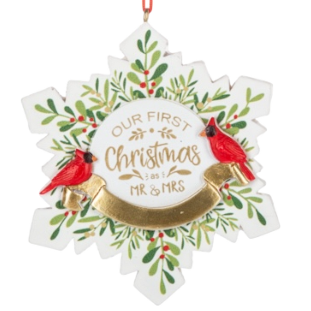 Snowflake Ornament - Our First Christmas as Mr. And Mrs.