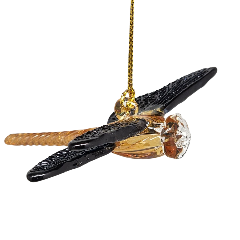 Egyptian Glass Dragon Fly - Black Wings