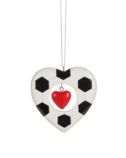 Sports Heart Ornament -  Soccer