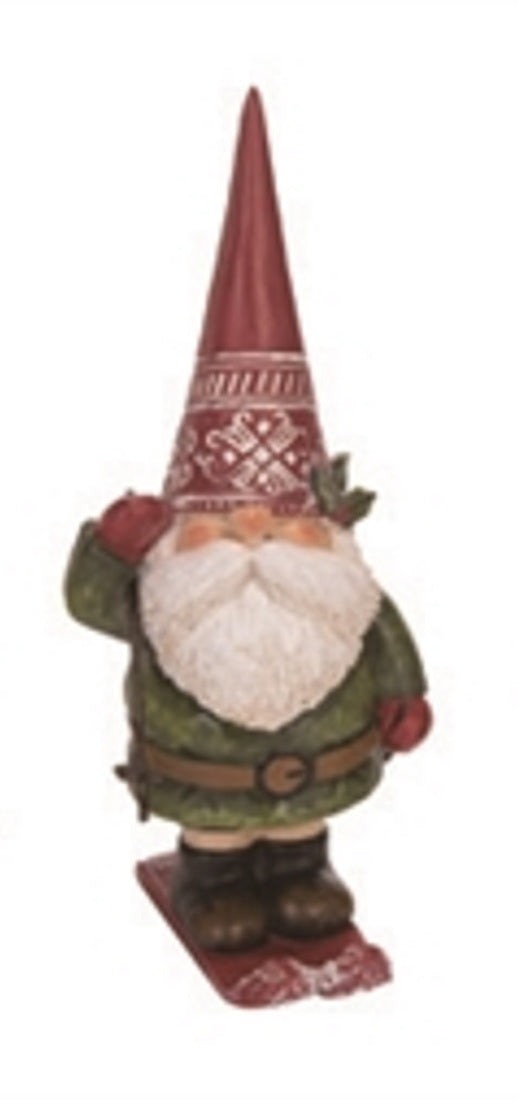 Nordic Gnome Figurine - Holding Skis