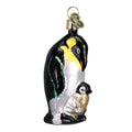 Old World Christmas Emperor Penguin With Chick Ornament