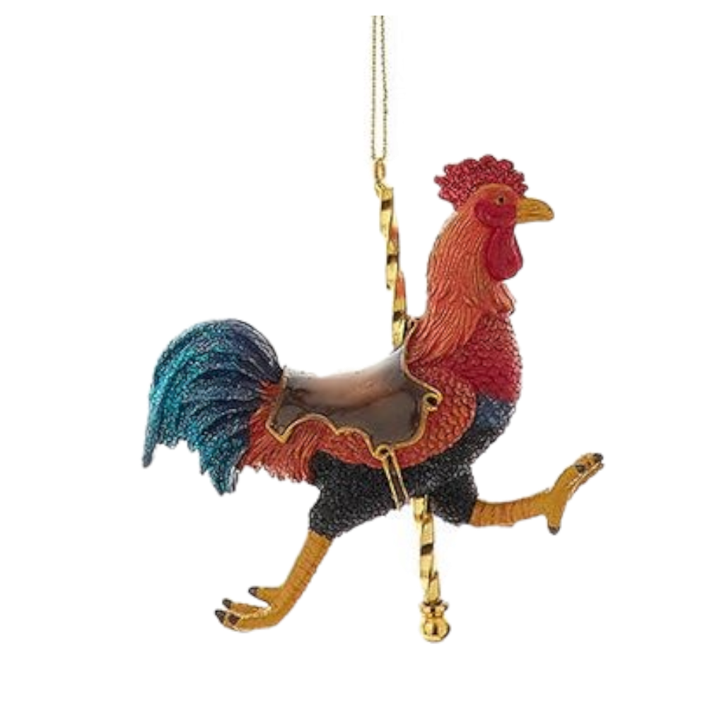 Resin Carousel Ornament - Rooster