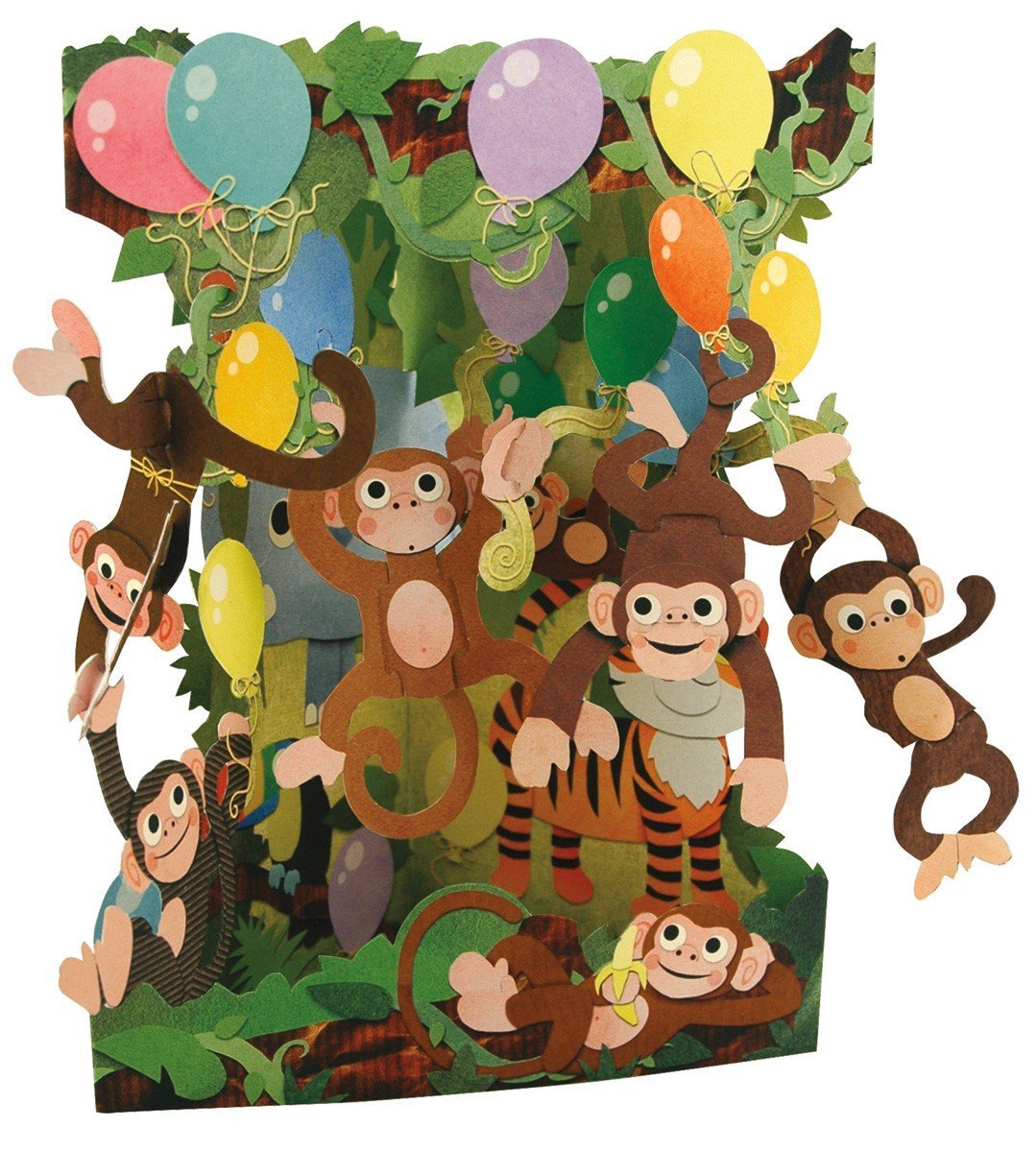 Monkey Party - Swing Card
