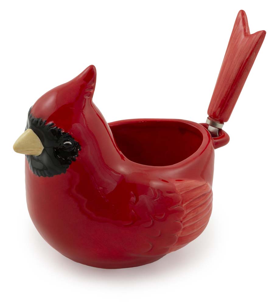 Cardinal Bowl And Spreader