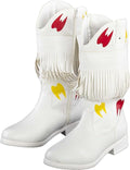 Ultimate Wrestler Warrior White Replica Halloween Cosplay Costume Boots