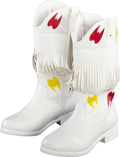 Ultimate Wrestler Warrior White Replica Halloween Cosplay Costume Boots