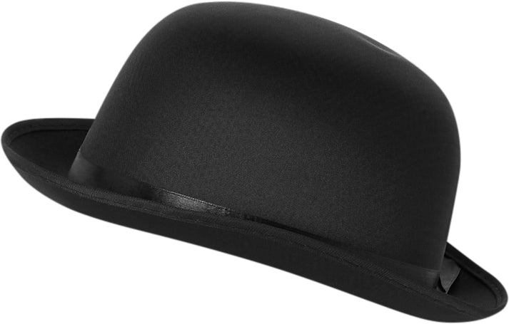Deluxe Black Satin Derby Hat