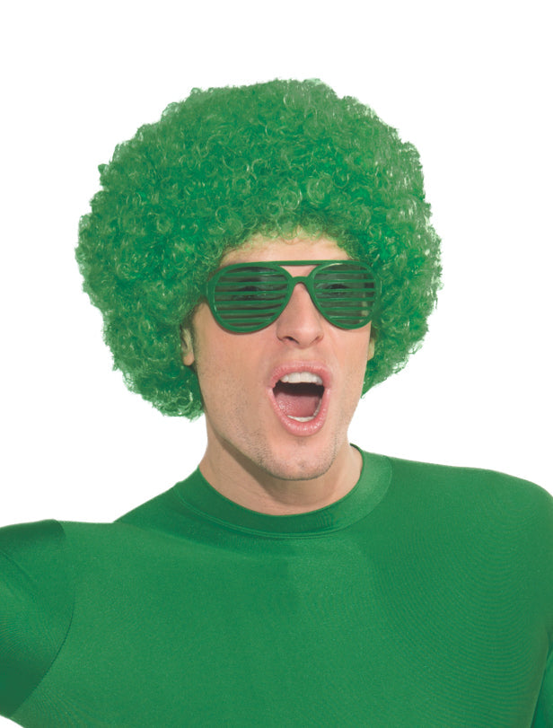 Green Afro Adult Costume Wig