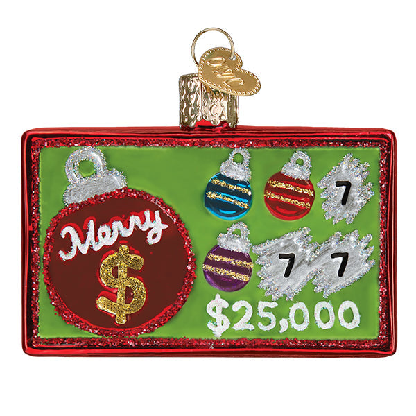 Merry Scratch Ticket Ornament