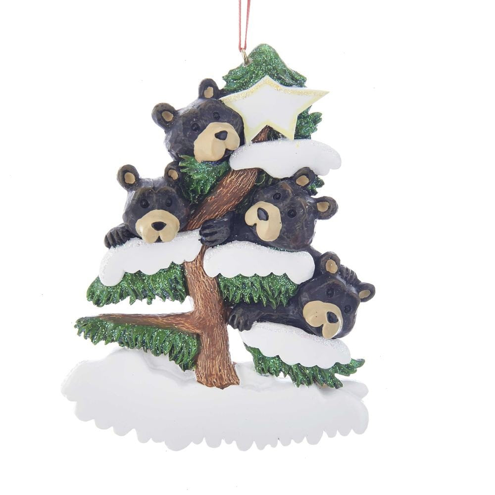 Bear Family on Tree Ornament - Family of 4