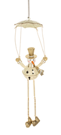 Snowman Parachuting Ornament