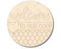 Unfinished Wood Etched Welcome To Our Coop Door Sign | Paint By Line Crafts | up to 30" DIY