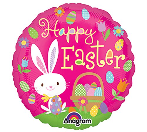 Easter Pre-Inflated - Easter Bunny Pink Balloon