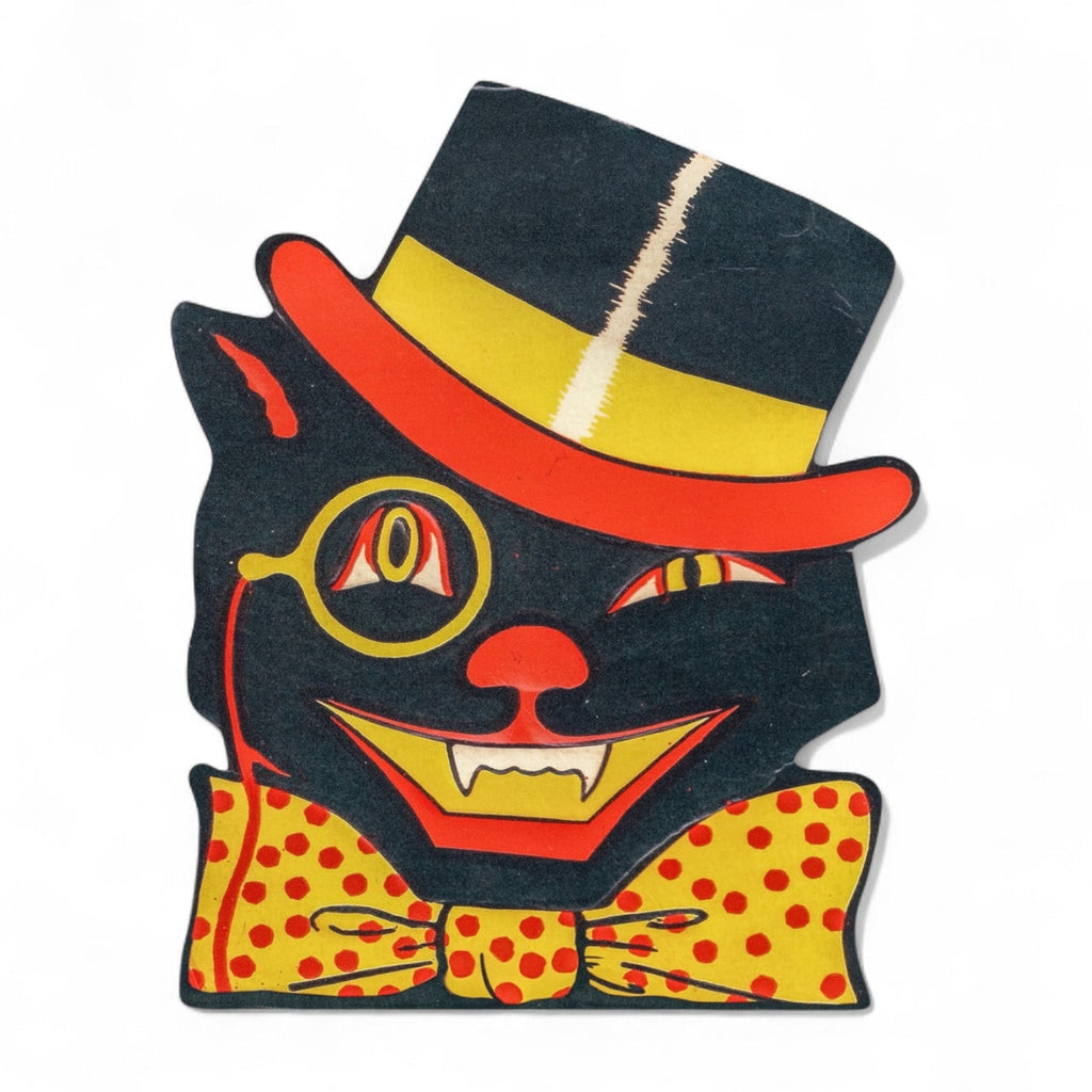 Retro Top Hat Cat Halloween Dummy Board