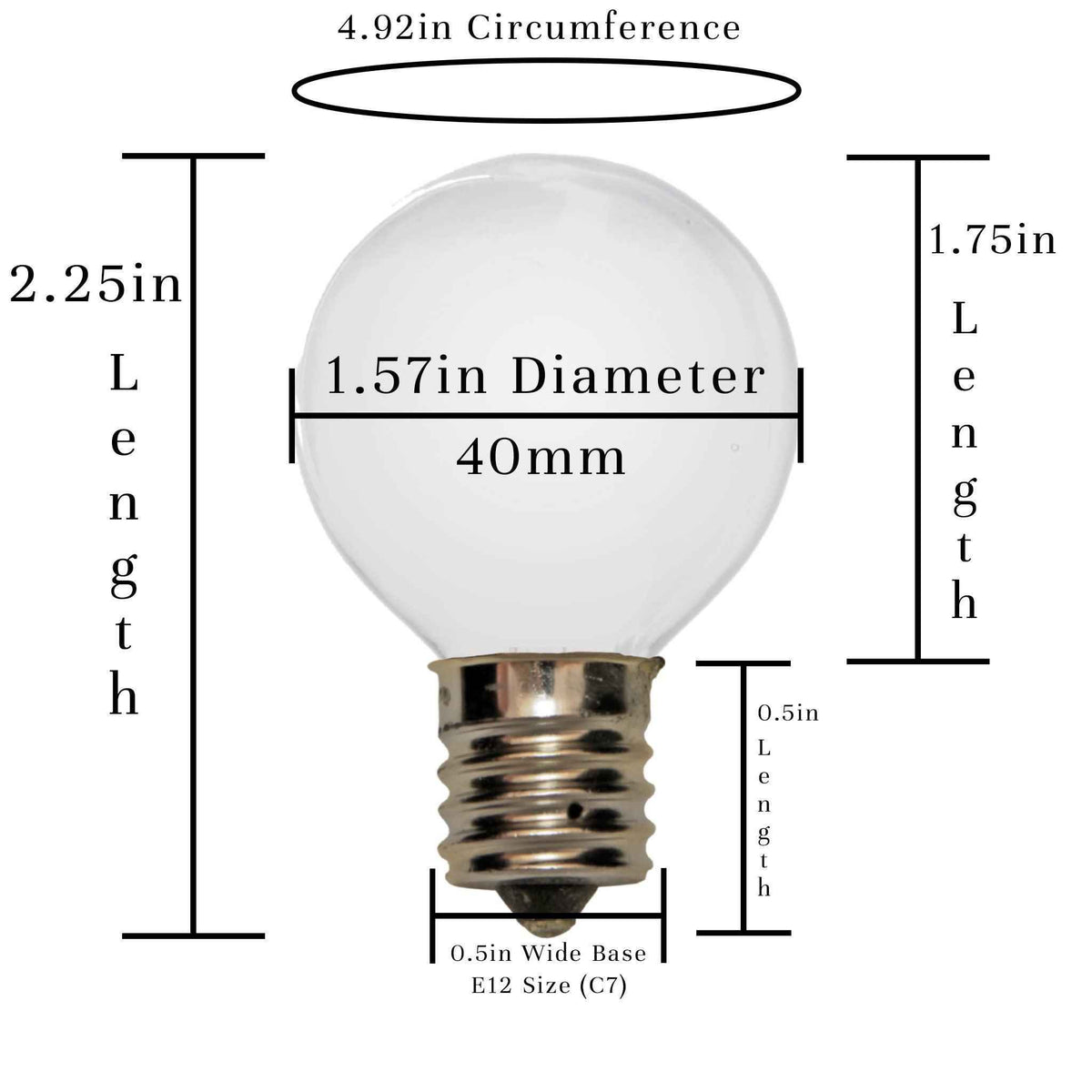 White G40 Light Bulbs
