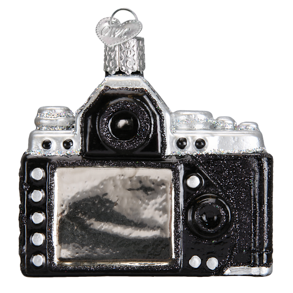 Camera  Glass Ornament