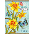 Large Flag Daffodil And Butterflies