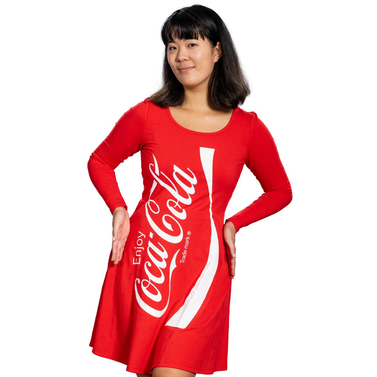 Women's Coca-Cola Skater Dress Halloween Cosplay Costume for Parties