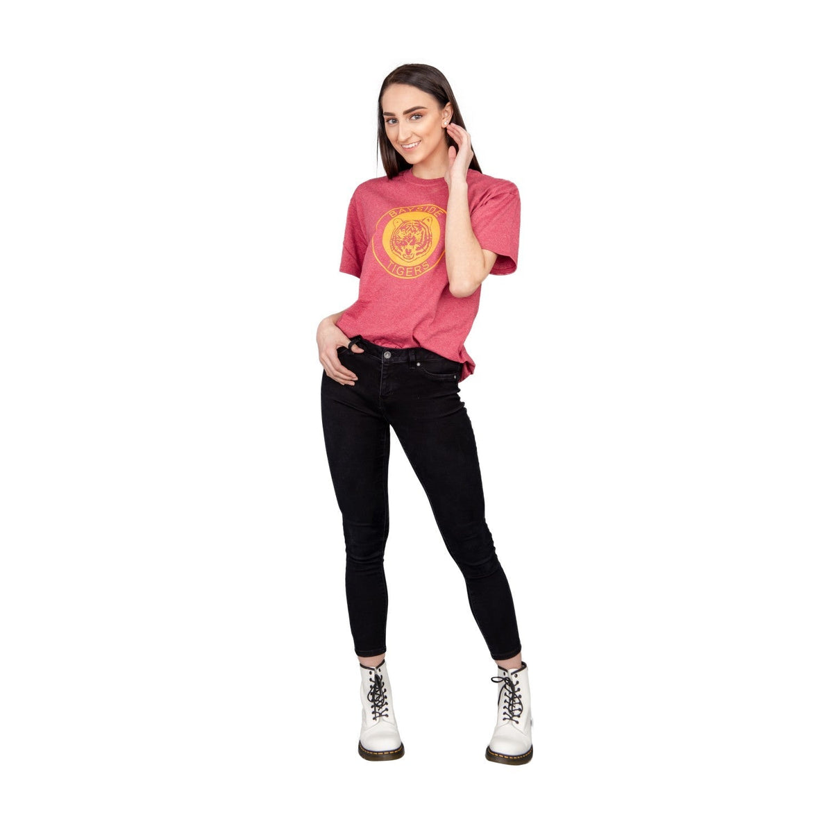 Women's SBTB Bayside Tigers School Logo Circle T-shirt