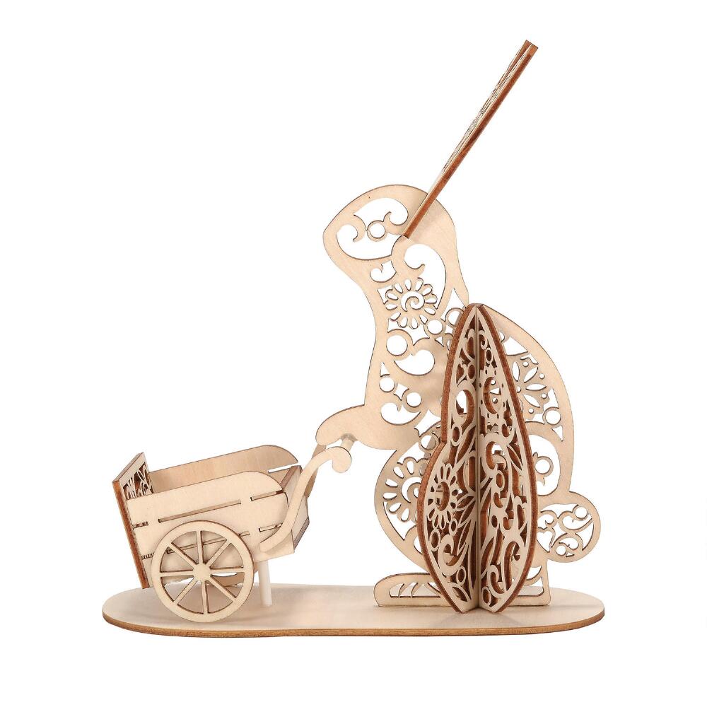 Wooden Bunny - Egg Holder Figurine