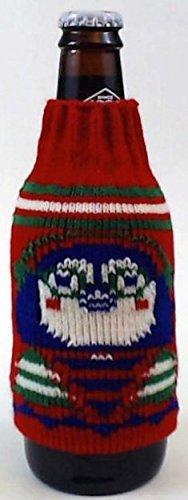 Uncle Bob's Ugly Sweater Beer Bottle Covers - Red Penguin