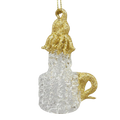 Spunglass Ornament - Gold Candlestick
