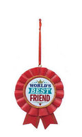 Worlds Best Friend Ribbon - Ornament