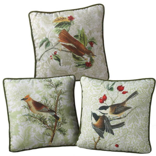Festive Bird Pillow - Chicadee