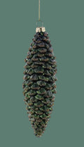 Glass Pinecone Ornament w/ Bead Detail