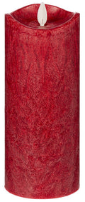 Wax LED Pillar Candle - Red - 3x8